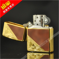 zippo打火机正版日版纯铜棕色流金岁月原装正品zppo男士 刻字
