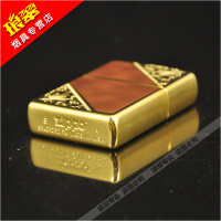 zippo打火机正版日版纯铜棕色流金岁月原装正品zppo男士 刻字
