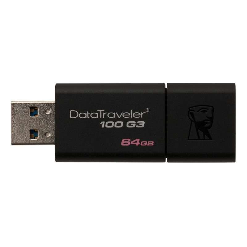 【免邮】金士顿(Kingston) DT100G3 64GB USB3.0大容量电脑U盘商务办公学生优盘