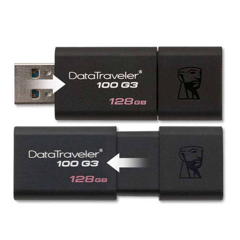 [免邮]金士顿(Kingston) DT100G3 128GB优盘 USB3.0黑色U盘