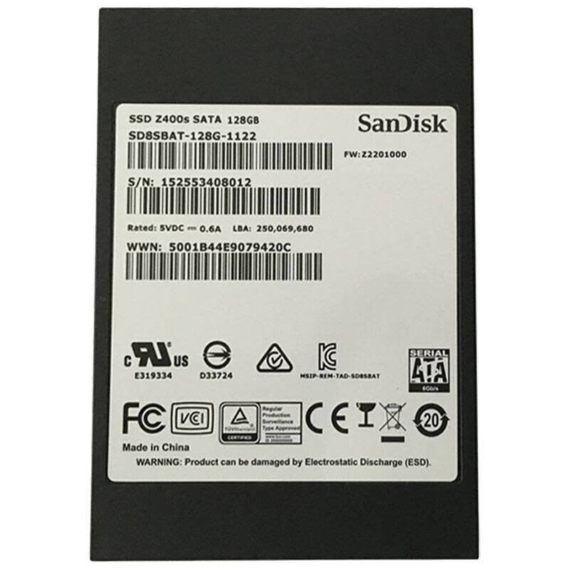 闪迪（SanDisk）Z400s系列256G SSD固态硬盘SATA3（SD8SBAT-256G-1122）上海金童图片