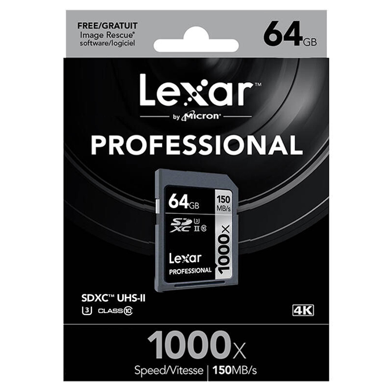 雷克沙(Lexar)64G SD卡 1000X U1 V60相机存储卡 读150MB/s写75MB/s支持4K