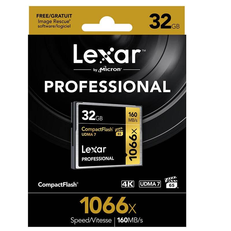 [免邮]雷克沙(Lexar )32G CF卡1066X单反相机存储卡 读:160MB/s 写:155MB/s 上海金童图片