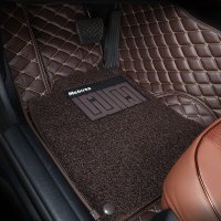 Mubo牧宝 汽车脚垫 全包围皮革丝圈汽车脚垫 一垫两用 专车定制 皮革丝圈脚垫