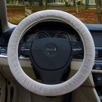 Mubo 牧宝 新西兰纯羊毛方向盘套 天然原生态羊毛把套 YM15