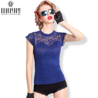 慕艺2016新品女士保暖蕾丝短袖外穿打底内衣女加绒加厚保暖背心女