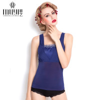 慕艺新品秋冬季保暖上衣加厚加绒女抹胸蕾丝修身保暖背心女保暖衣