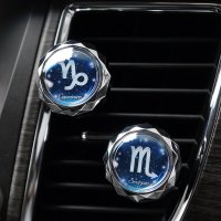 快美特星座汽车香水车载香水出风口夹除异味私家车内饰品摆件用品固体香水12星座