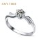 Anytime 925银镶人工钻石结婚求婚女士戒指40分R20370