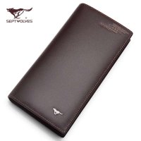 七匹狼正品男士钱包真皮男皮夹子头层牛皮长款钱夹男韩版潮带拉链