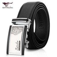 七匹狼皮带 男士 真皮 自动扣牛皮腰带 韩版商务休闲裤带 潮正品