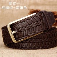 正品七匹狼编织腰带 男女士休闲帆布针扣皮带 男式百搭韩版潮裤带