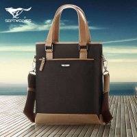 七匹狼男手提包竖款斜挎包商务公文包男包 休闲男士单肩包包