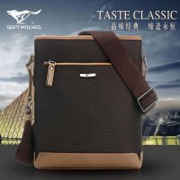 七匹狼男包单肩包休闲斜挎包 男士包包商务公文包 竖款背包潮