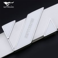 七匹狼皮带男真皮 平滑扣学生白色裤带休闲百搭 男士腰带青年韩版