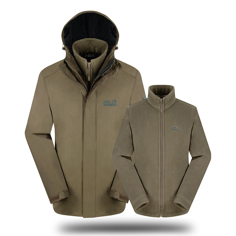 jackwolfskin狼爪新款男款套抓绒三合一冲锋衣1105743男装xl码185104a