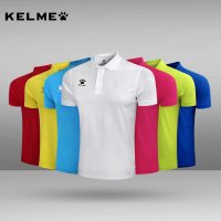 卡尔美POLO衫足球服短袖男夏翻领正品t恤kelme保罗衫运动休闲125