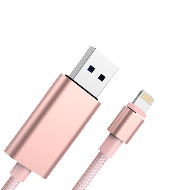 苹果MFI认证 苹果U盘数据线32G 玫瑰金 iPhone/iPad 手机电脑两用 3.0高速扩容优盘 支持充电