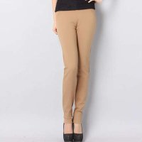 知臣2013秋装 驼色修身长裤