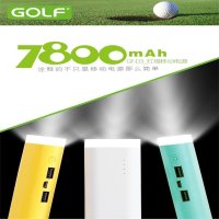 GOLF高尔夫D3灯塔移动电源 双USB输出 7800毫安充电宝