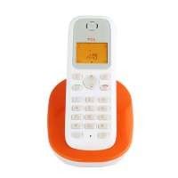 TCL D38 数字 无绳电话 电话机 座机 免提通话 按键夜光 橙色正品