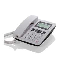 TCL 161 电话机 座机 固定电话 办公电话 免电池 一键拨号 （雅致白）