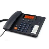 TCL 130 电话机 座机 来电报号 一键拨号 橙色背光屏 来电显示 快捷拨号（黑色）