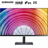 三星（SAMSUNG）显示器 27英寸2K高清 IPS技术 HDR10 可壁挂 旋转升降底座 电脑显示屏 S27A600NWC