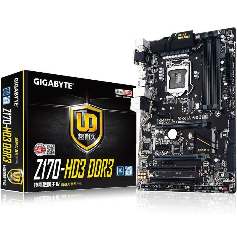 技嘉（GIGABYTE）Z170-HD3 DDR3电脑主板 (Intel Z170/LGA 1151)