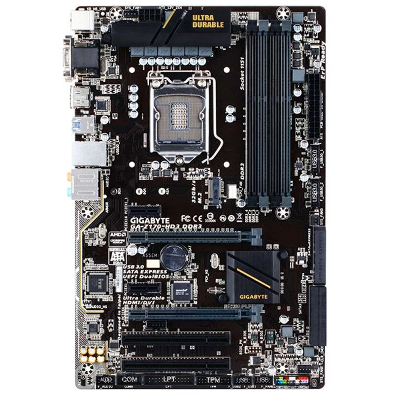 技嘉（GIGABYTE）Z170-HD3 DDR3电脑主板 (Intel Z170/LGA 1151)