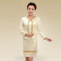 深圳清凡婚宴妈妈礼服高端气质女套装量身定制套裙春秋1630