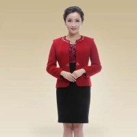 深圳清凡婚宴妈妈礼服高端气质女套装量身定制喜庆秋冬套裙2160