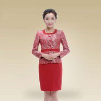 深圳清凡婚宴妈妈礼服衬气质女套装套裙春秋001