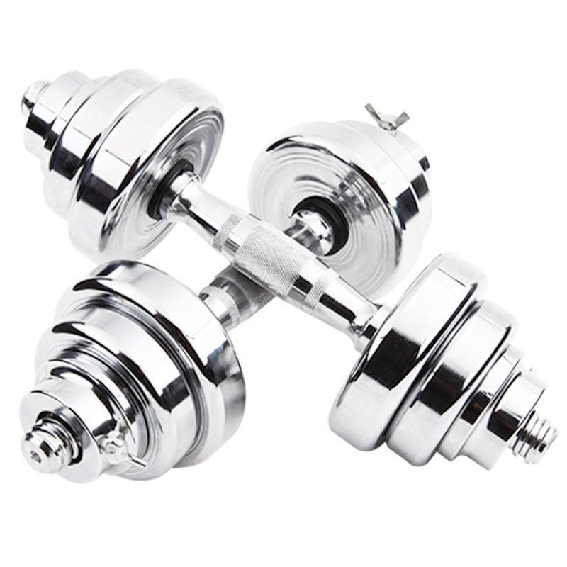 凯速全钢电镀哑铃 20公斤 全钢哑铃 20KG一副家用健身瘦身器材