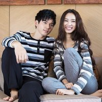 情侣睡衣 2013秋季格圣特韩国长袖睡衣 纯棉情侣家居服套装