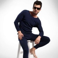 格圣特 男士纯棉秋衣秋裤套装 薄款保暖内衣套装棉质棉毛衫套装 包邮