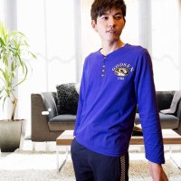 格圣特 秋季男士纯棉长袖睡衣套装 长袖起居家居服套装 秋衣秋裤