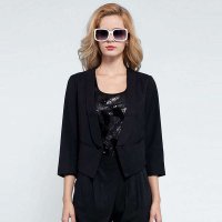 Calvin Tracy 2014秋天新款小西装外套女百搭短款修身西服