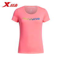 特步（Xtep）短T恤女子短袖春夏季新款字母印花简约短袖T恤上衣984228011533