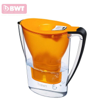 德国BWT倍世厨房家用净水壶直饮便携户外净水壶过滤净水器净水杯2.7升 橙色 一壶一芯
