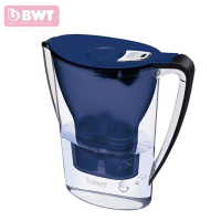 德国BWT倍世厨房家用净水壶直饮便携户外净水壶过滤净水器净水杯2.7升 蓝色 一壶一芯