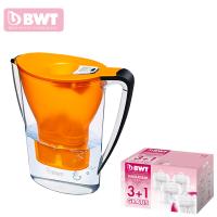 倍世 德国BWT 厨房家用净水壶 直饮便携户外滤水壶 过滤净水杯2.7升 橙色