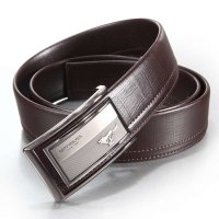 七匹狼 新款正品男士板扣平滑扣皮带 男款牛皮腰带 7A0312300-1