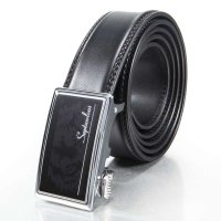 七匹狼SEPTWOLVES男士真皮商务自动扣皮带牛皮腰带7A91055510黑色