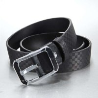 七匹狼 男士针扣真皮商务白搭男款腰带皮带黑色 7A02064300