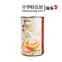 【中华特色】汕头馆潮汕特产 溏心清水即食鲍鱼罐头港式休闲海鲜零食8-12粒大鲍鱼400g 华南