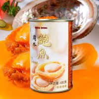 【中华特色】汕头馆潮汕特产 溏心清水即食鲍鱼罐头港式休闲海鲜零食8-12粒大鲍鱼400g 华南