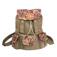 BAKMK芭卡玛卡 帆布双肩包 民族风布包 旅行包 帆布背包 旅行背包940