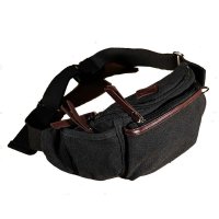 BAKMK芭卡玛卡 韩版休闲男士腰包 帆布男包 多功能户外挎包胸包 MLF903