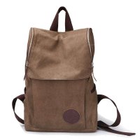 BAKMK芭卡玛卡 男女韩版双肩背包 学生书包 男士休闲 英伦复古帆布女MLF1013